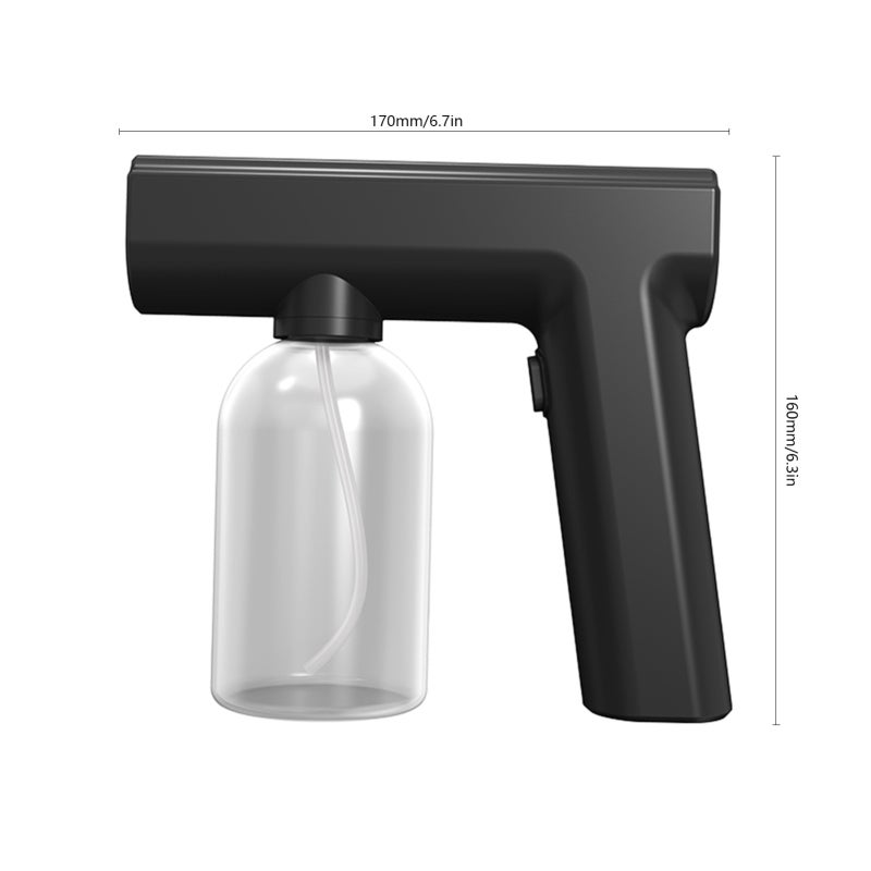Portable Sprayer: 300ML Large-Capacity White Bottle - Ultra-Fine Atomization 20-Minute Continuous Spray, 6 Blue Light Heads, Ergonomic Gun-Shaped Design, One-Key Activation for Home, Travel and Daily - Image 5