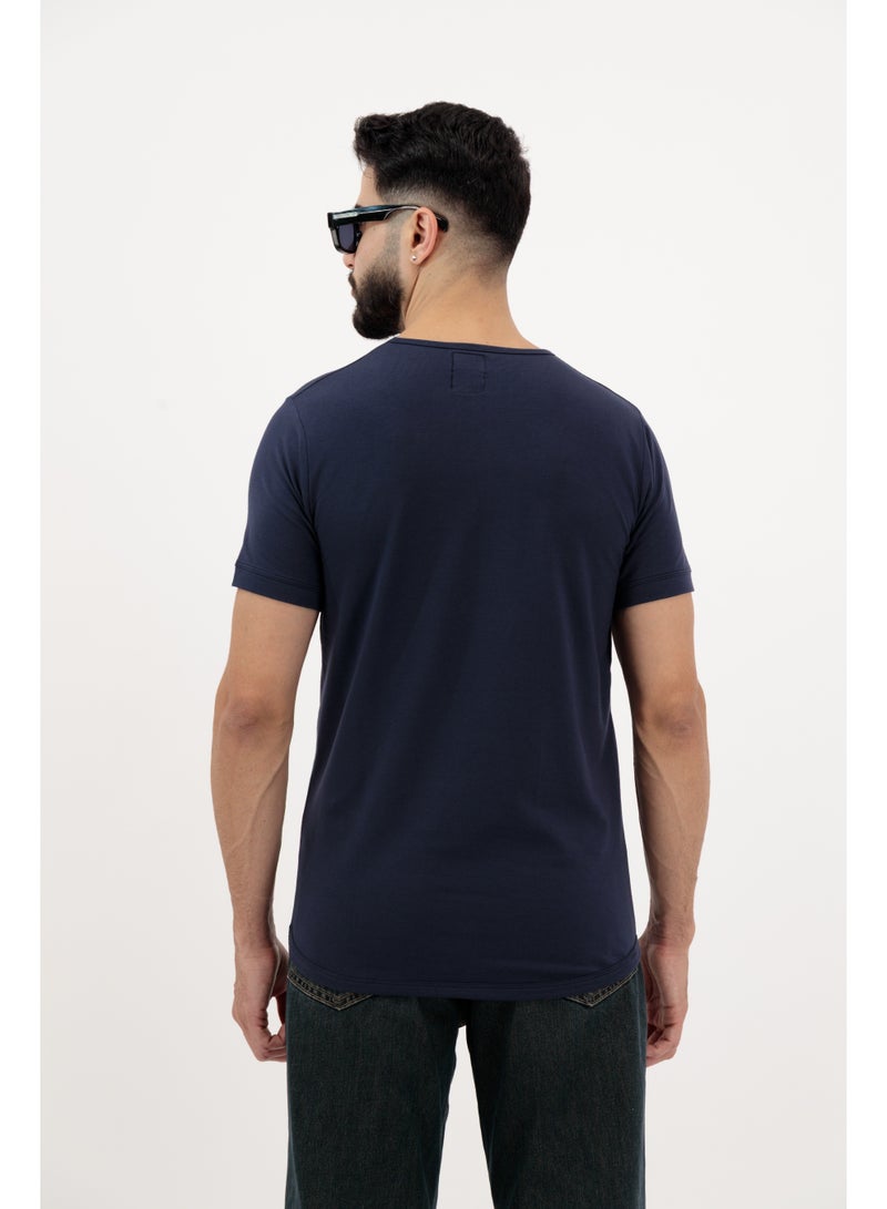 Vasl Hub VaslHub Plain T-Shirts for Men – Cotton Crew Neck Regular Fit – Pack of 3 – Navy, White and Sandstone - Image 2