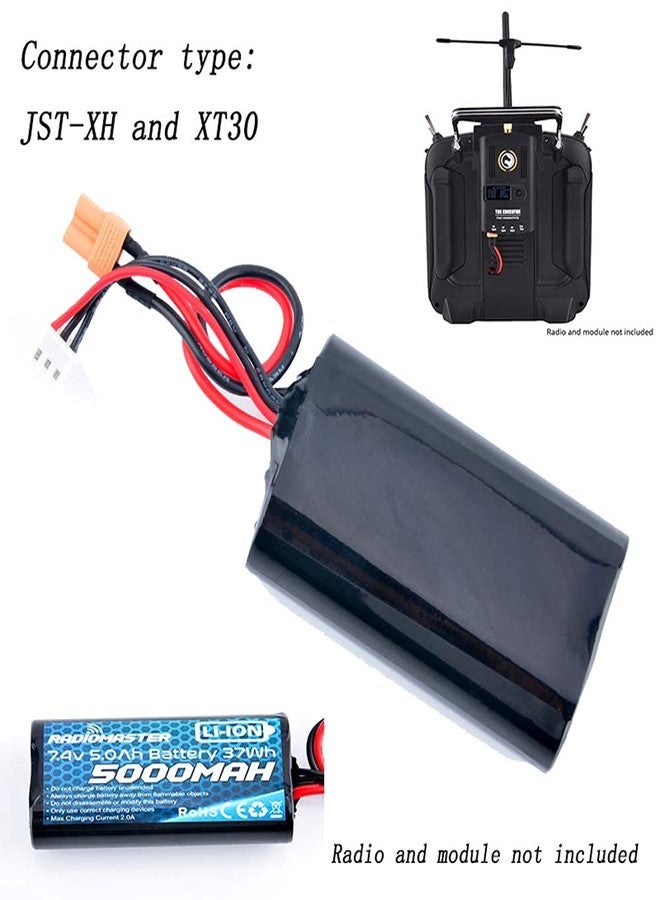 RADIOMASTER TX16S Battey 5000mAh 2S 7.4V XT30 JST-XH Plug TX16s Transmitter 1Pack - Image 5