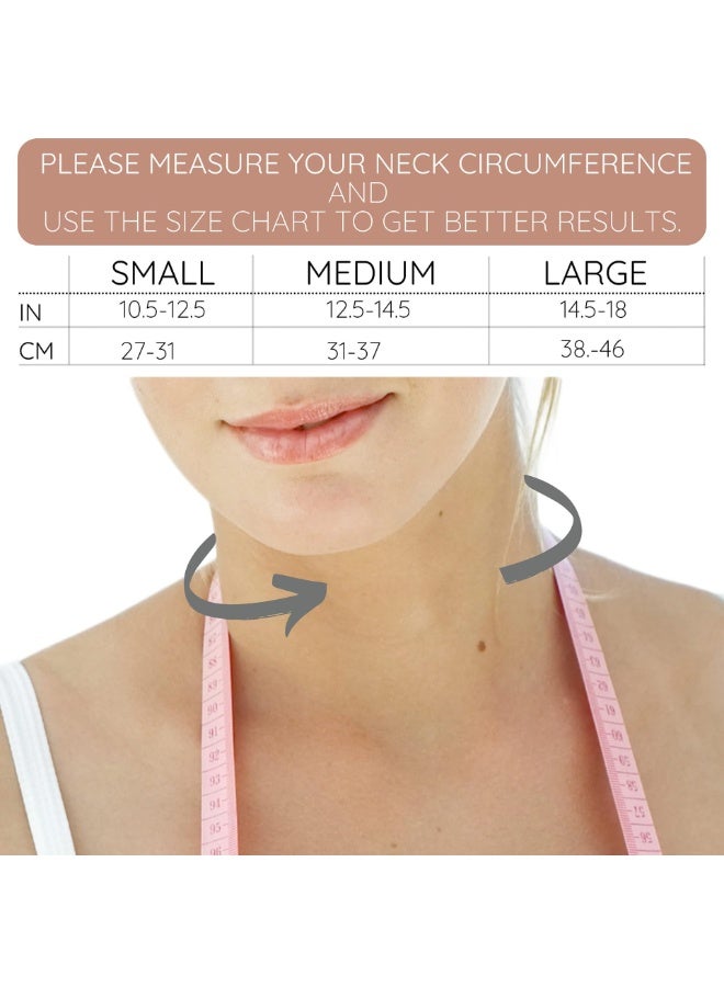 VIUAUAX Neck and Chin Compression Garment Wrap, Post Surgical Chin Strap Bandage for Women, Face Slimmer, Jowl Tightening, Chin Lifting M - Image 3