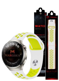 Nike Watch Sport Band Compatible With Huawei 4 4 Pro White/Yellow