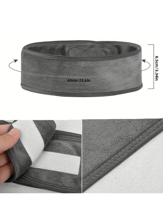 يوكانبي ٤ قطع من رباط شعر قطني مزدوج الجوانب – طوق شعر ناعم للنساء لغسل الوجه وإزالة المكياج، مثالي للرياضة واليوغا - Image 4