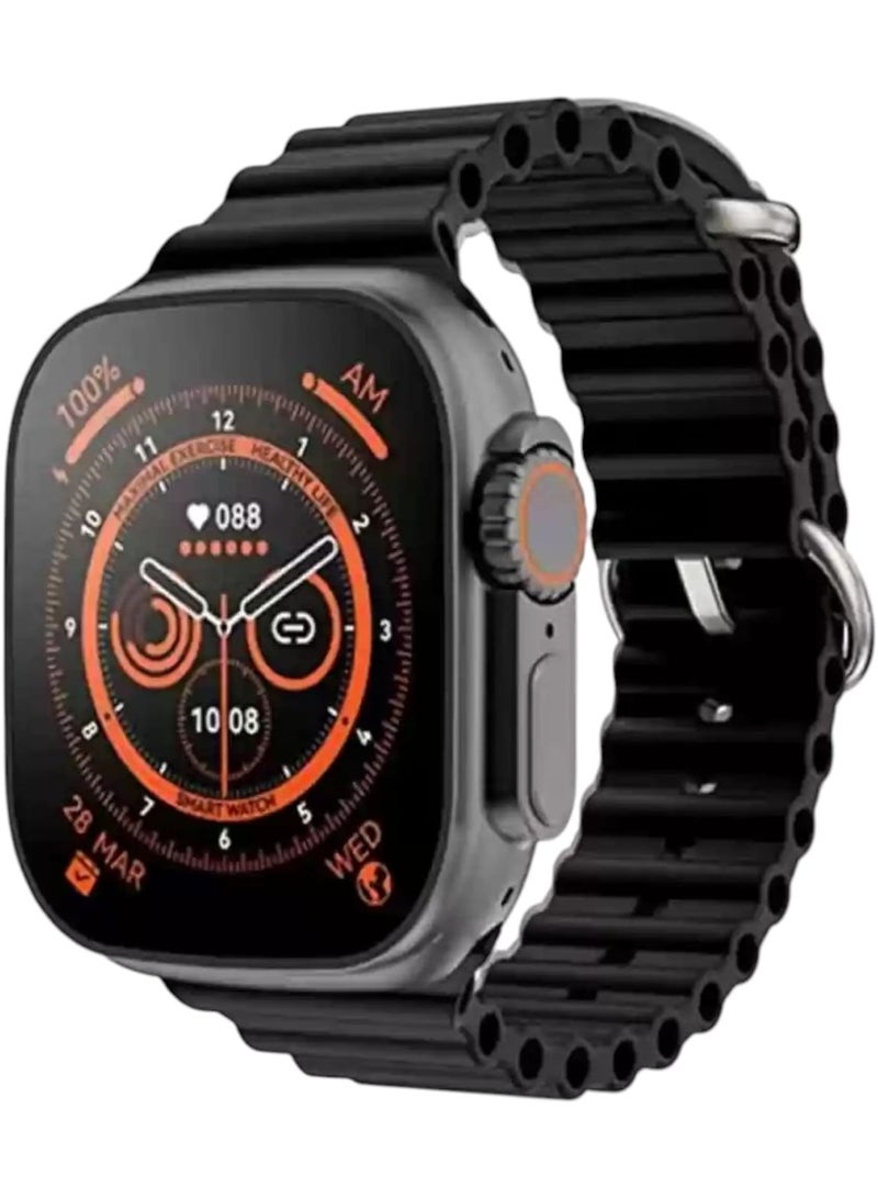 W&O W&O X9 Ultra 2 Smart Watch - Super AMOLED Display - 49mm/2.2" Full Screen | Aerospace Aluminum Body | Wireless Charging (Black) - Image 2