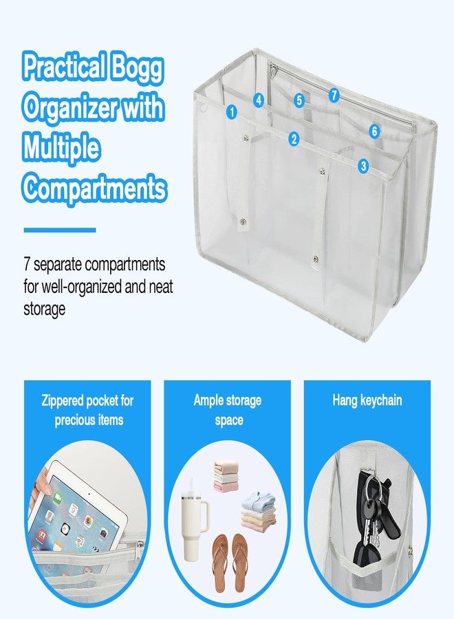 MoKo Beach Bag Organizer Inserts for Original X-Large Bogg Bag Accessories, Lightweight Mesh Insert Divider Pouch, Save Storage Space, Gray - Image 3