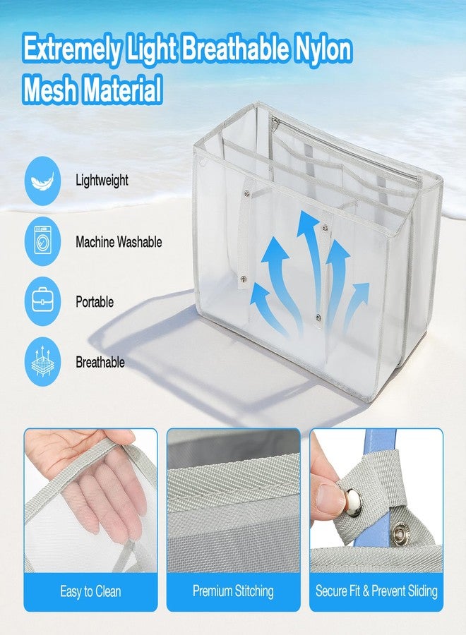 MoKo Beach Bag Organizer Inserts for Original X-Large Bogg Bag Accessories, Lightweight Mesh Insert Divider Pouch, Save Storage Space, Gray - Image 5