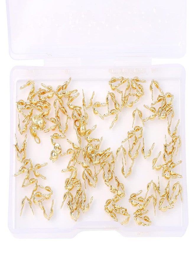 BEADIA 14K Gold Plated End Caps Non Tarnish 3x6mm 200pcs for Jewelry Making Findings - Image 5