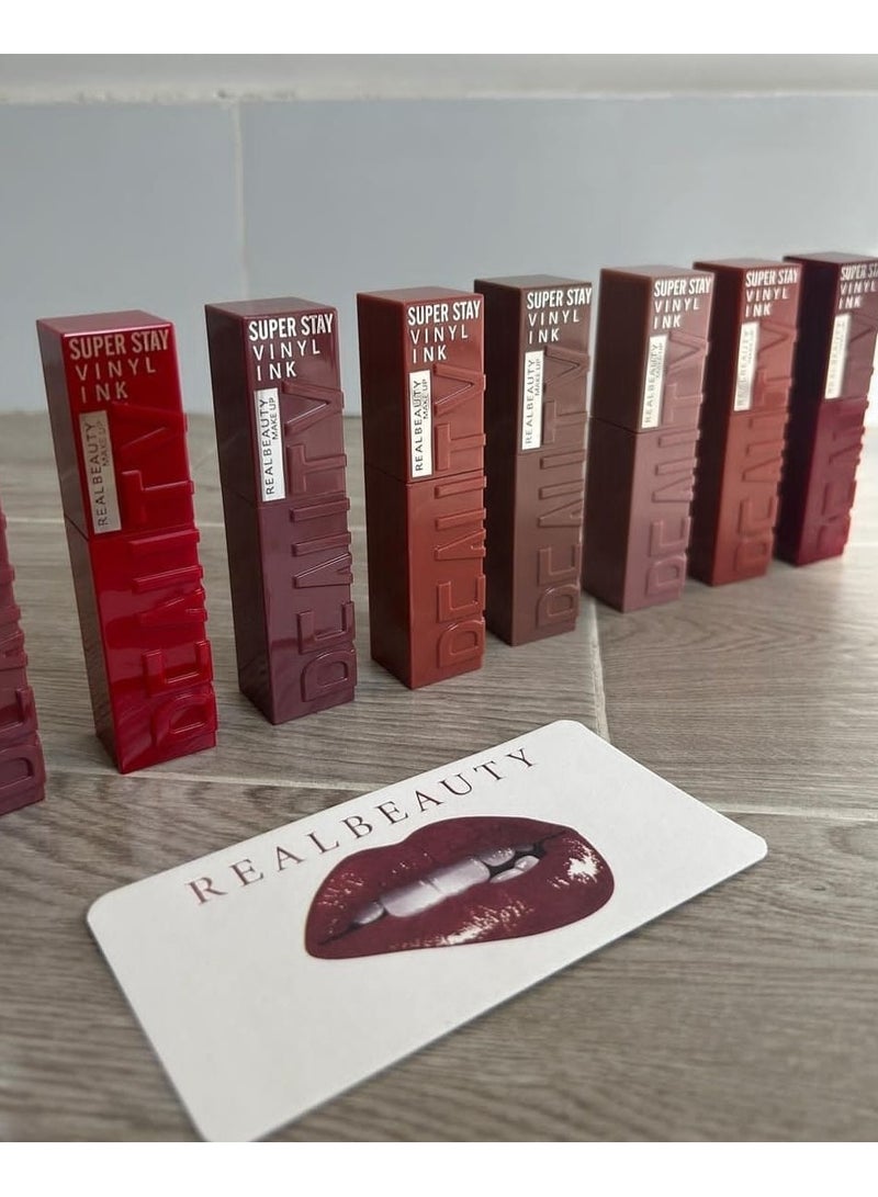 ريال بيوتي مجموعة أحمر شفاه بلون مكثف وغير لامع يدوم طويلا من 12 قطعة متعدد الألوان - Image 2