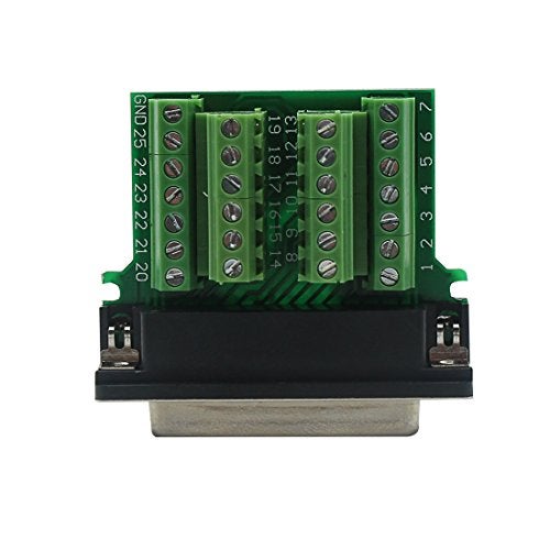 YIOVVOM DB25 Breakout Board Solder-Free Female Adapter 25-pin Port Adapter to Terminal Connector Signal Module Long Bolts and Nuts with case - Image 3