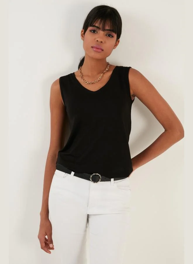 Lela Lela Slim Fit V Neck Thick Strap 2-Pack Blouse Women's BLOUSE 5864384S2