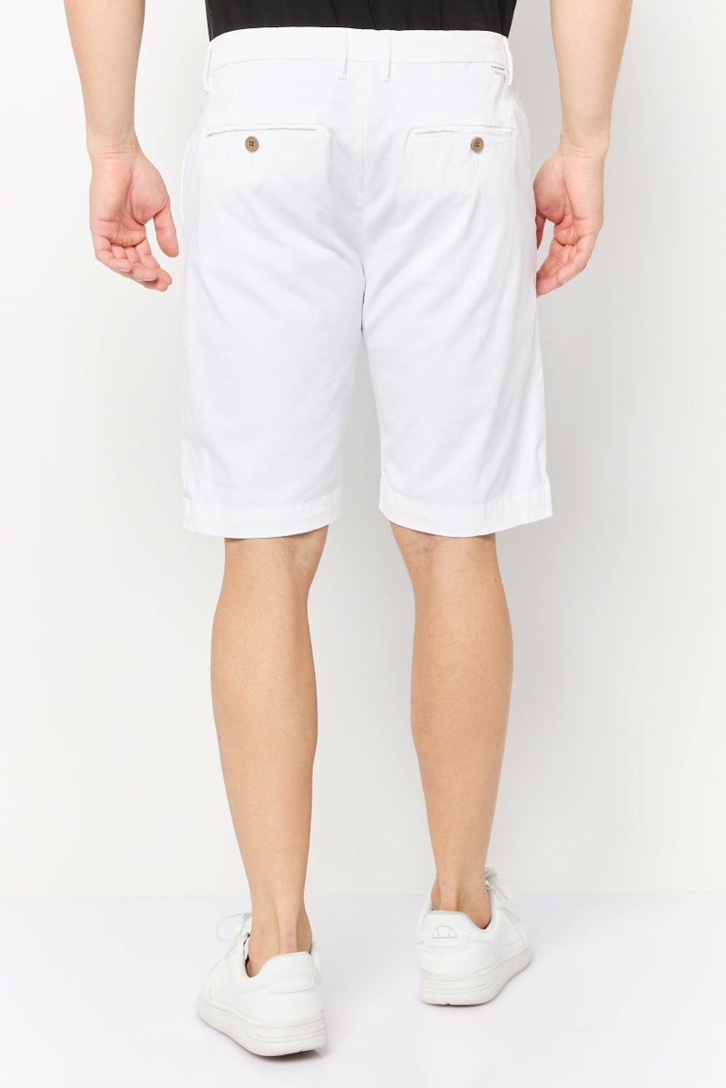 Gazzarrini شورتات تشينو صلبة للرجال، أبيض - Image 4