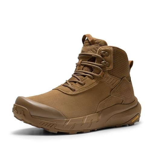 NORTIV 8 Mens Waterproof Military Tactical Work Boots Leather Motorcycle Combat Lightweight NonSlip Hiking Boots for Men VaporGuardSize 7Coyote6 InchesSNMT246M - Image 1