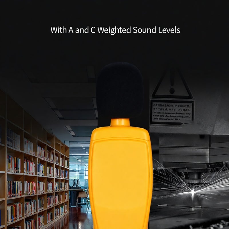 SMART SENSOR AS834+ Digital Sound Level Meter Digital Noisemeter LCD Sound Level Meter 30-130dB Noise Volume Measuring Instrument Decibel Monitoring Tester - Image 5