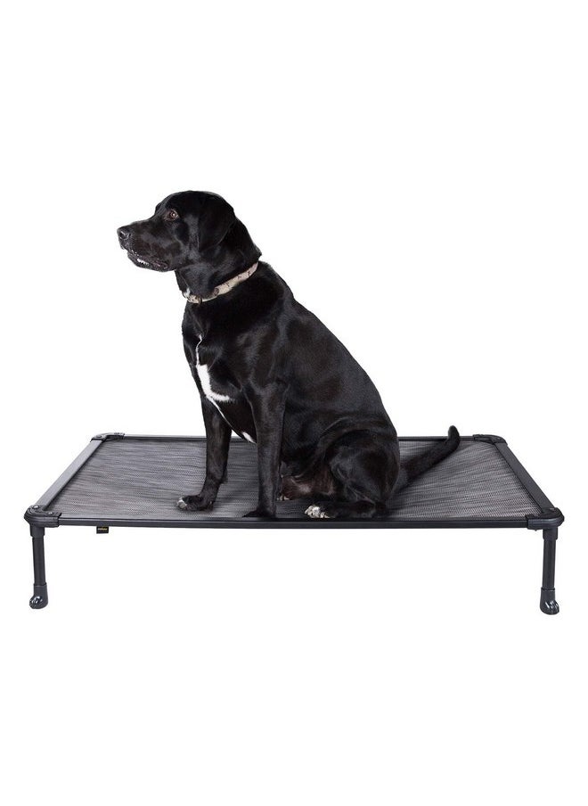 Veehoo Chew Proof Elevated Dog Bed - Cooling Raised Pet Cot - Rustless Aluminum Frame and Durable Textilene Mesh, Unique Designed No-Slip Feet for Indoor or Outdoor Use, Black Silver, Large - pzsku/ZC6D837018BD2EF304EE7Z/45/_/1737031758/84b3d9b0-9314-40e8-a6c7-1ec3ac8ba433