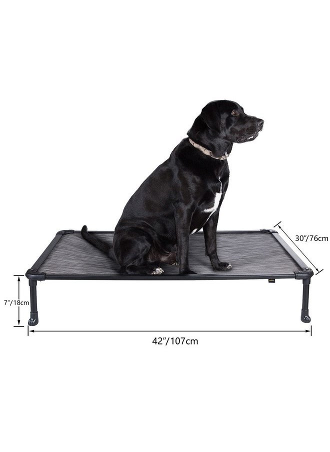 Veehoo Chew Proof Elevated Dog Bed - Cooling Raised Pet Cot - Rustless Aluminum Frame and Durable Textilene Mesh, Unique Designed No-Slip Feet for Indoor or Outdoor Use, Black Silver, Large - pzsku/ZC6D837018BD2EF304EE7Z/45/_/1737031891/f895e54c-cd0d-4c57-af3d-5ad842798ecf