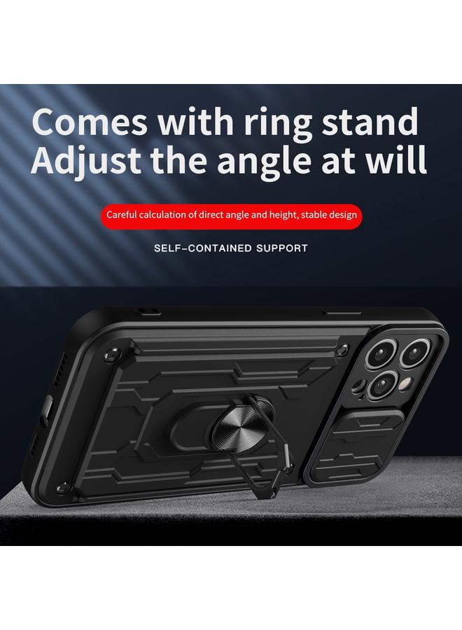 اس-توب جراب لهاتف iPhone 14 Pro Max مزود بغطاء منزلق من مادة TPU + PC مع فتحة للبطاقات - Image 5