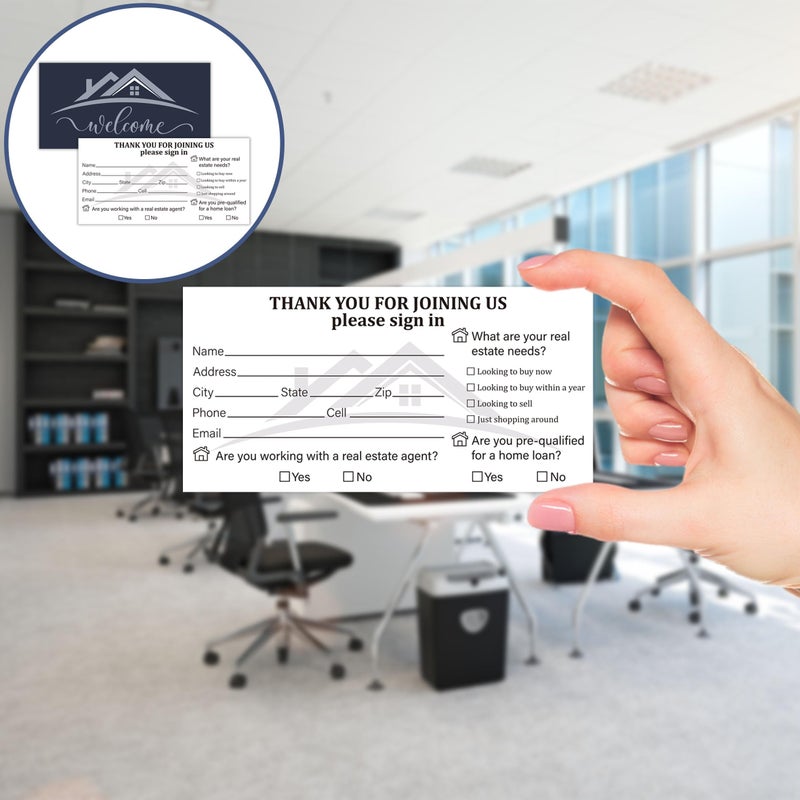 INKNOTE 136Pcs Open House Signs Kit Visitor Guest Registry Form with Tent Cards Home Sale Business Display Tags for Realtors Agents Brokers - Image 4