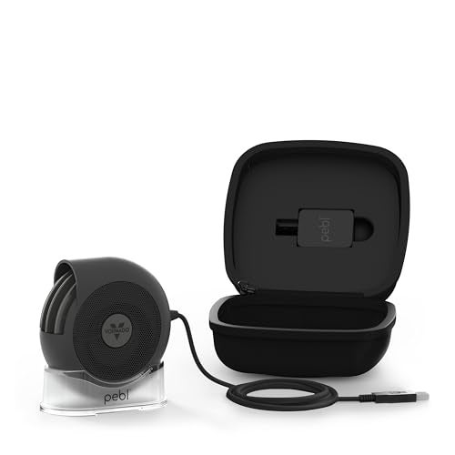 Vornado PEBL PAK Portable USB Desk Fan with Magnetic Base, Neoprene Travel Case Stand, 2 Speed Settings, Adjustable Airflow, Personal Cooling for Office, Home and Travel - Image 1