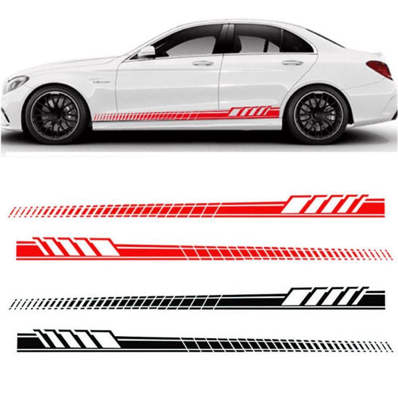 Car Auto Body Stickers Long Stripe Side Skirt Decoration Vinyl Decals - Image 3
