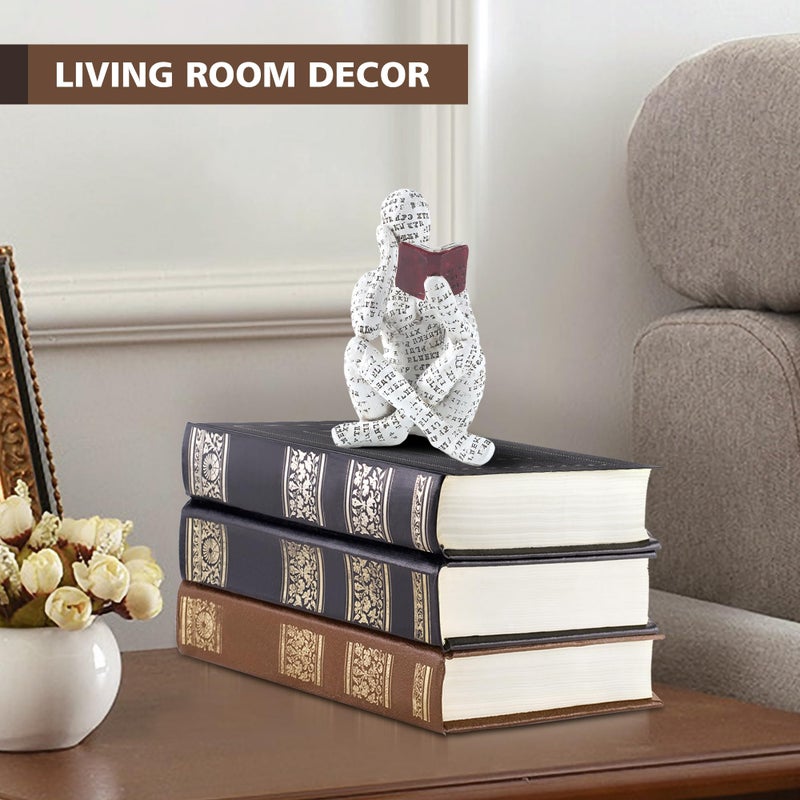 GRAPMKTG Home Decor Pulp Reading Women Thinker Statue Aesthetic Sculpture Room Decor Modern Abstract Decoration on Shelf Table Desk for Living Room Office Bedroom A - Image 4