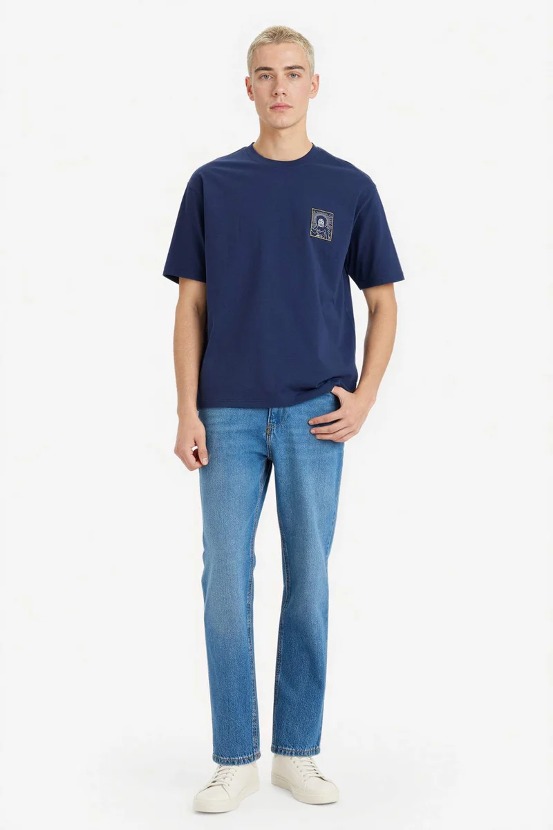 DeFacto Boxy Fit Printed Cotton T-Shirt