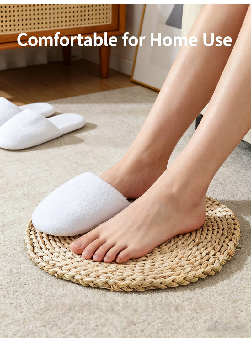 5 أزواج من النعال المنزلية القابلة لإعادة الاستخدام، نعال بيضاء مانعة للانزلاق، مناسبة للفنادق العائلية والمكاتب والحفلات المنزلية، للاحتفال بانتقال إلى منزل جديد/السبا/الحفلات/الضيوف/الفنادق/السفر - Image 3