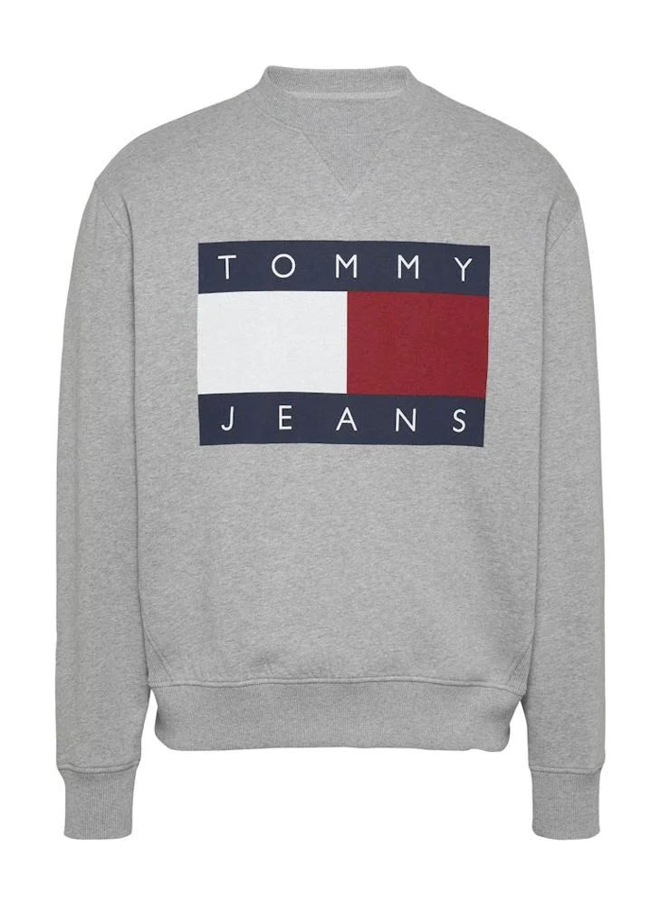TOMMY JEANS Logo Print Full Sleeve Sweatshirt