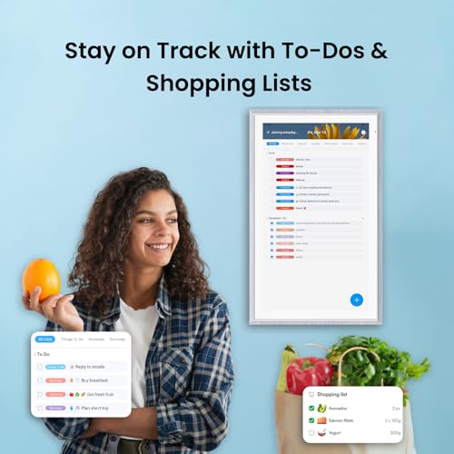 Apolosign 21.5-inch Digital Calendar : Dual Mode Smart Wall Planner, No Subscription, Install Apps, Sync Calendars, Electronic Touchscreen Interactive Display for Family Schedules, Chore Chart (Gray) - Image 5