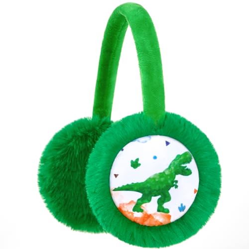 WAWSAM Kids Earmuffs Warmer Ear muffs Winter Fleece Earmuffs Warm Ear Covers for Toddle Girls Boys (Green) - Image 1