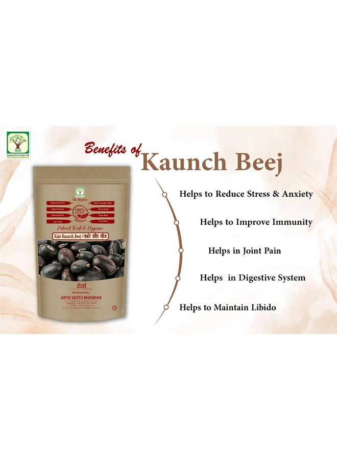 DR ARYA Dr. Arya's Black Kaunch beej kala100gm | Alkushi | Kauch| Mucuna| Pruriens| Velvet Beans| Kapikachhu| Cowitch| Cowhage | 100gm - Image 3