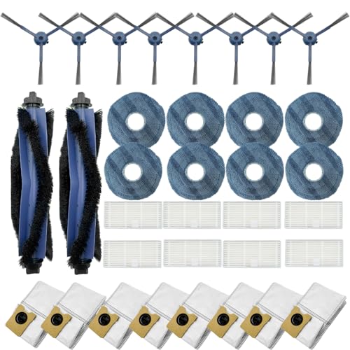 JoyBros 33-Pack Big Accessories Kit For Eufy Omni C20, Replacement Parts include 2 Main Brush, 8 Side Brushes, 8 Dust Bags, 8 Mop Pads, 8 Washable Filters, 1 Cleaning Tool - Image 1