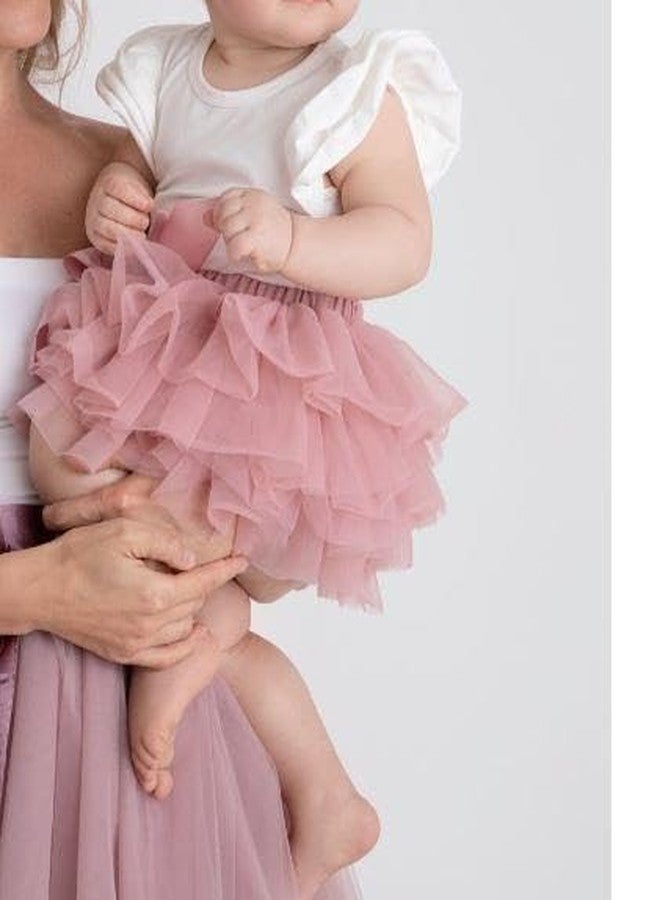 Tutu.kk Toddle Tutu Skirt for Baby Girl with Diaper Cover, Soft Baby Tutu Dress 0-6months with Flower Headband, 1-beansand, 0-3 Months - Image 5