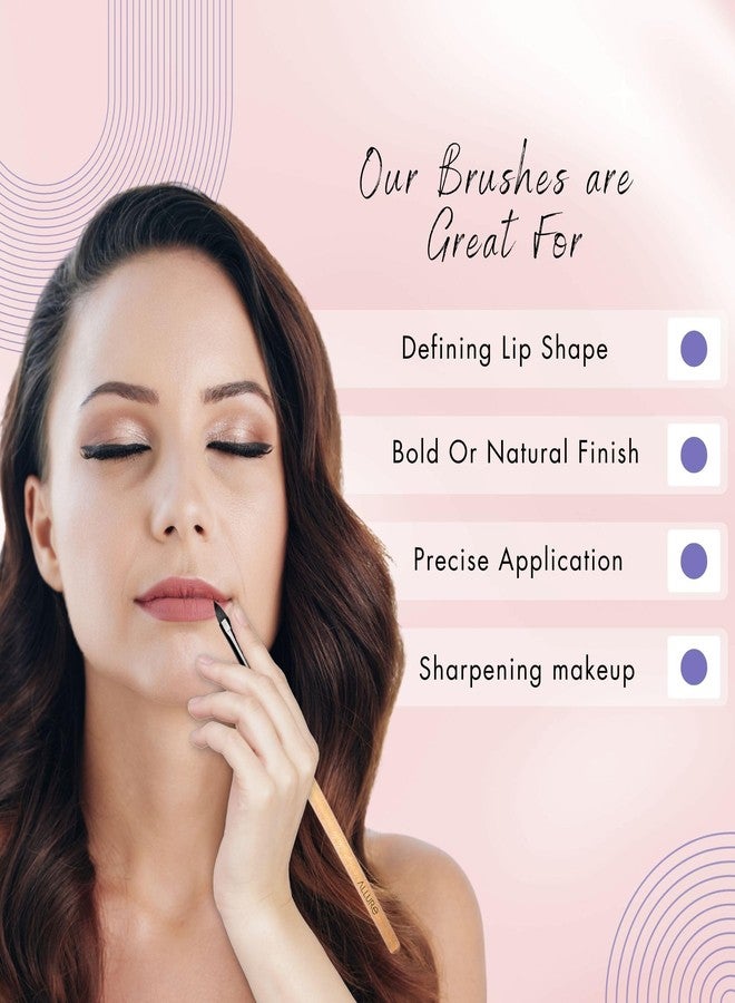 ALLURE Classic Lip Filler Makeup Brush, Bamboo Handle, Tapered Bristles, Precision Application, Professional Makeup Tool - Image 5