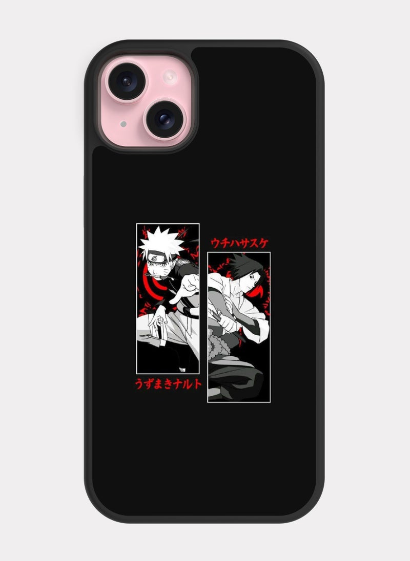 PXLAAT iPhone 15 Plus case cover Naruto and Sasuke - Image 1