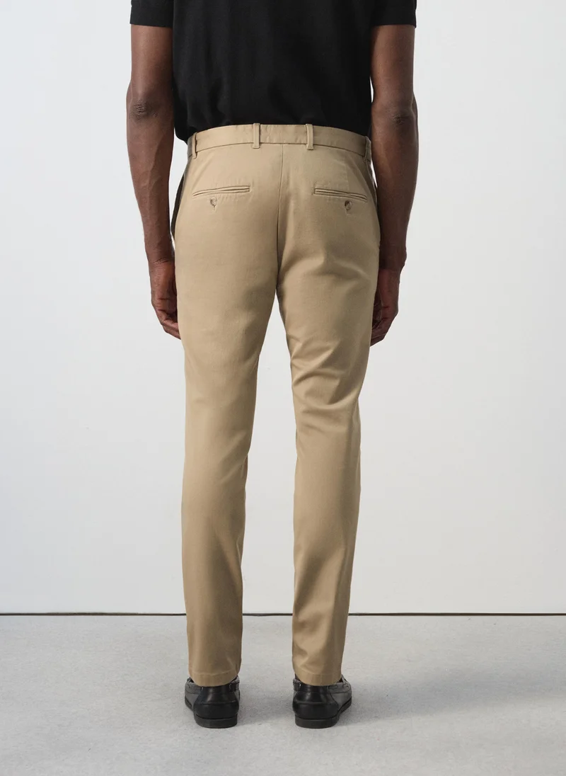 مانجو مان Barna Slim-Fit Twill Chino Trousers