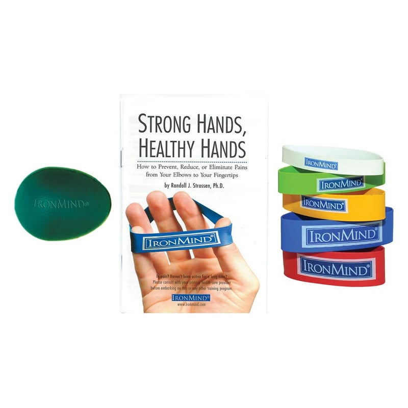 IronMind Strong and Healthy Hands Kit Egg Bands RehabPrehab for Carpal Tunnel Tennis Elbow RSI Arthritis
