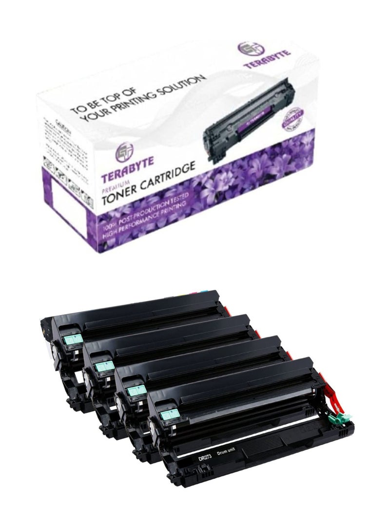 Terabyte DR273 Imaging Drum Unit 4-pcs Set for MFC-L3750CDW DCP-L3510CDW DCP-L3551CDW HL-L3210CW and HL-L3270CDW Printers - Image 1