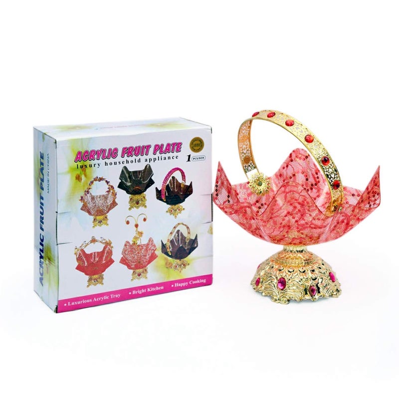 JENY Wedding Ceremony Fruit Plate Candy Food Dish Tableware Function Decoration Red Big - Image 5