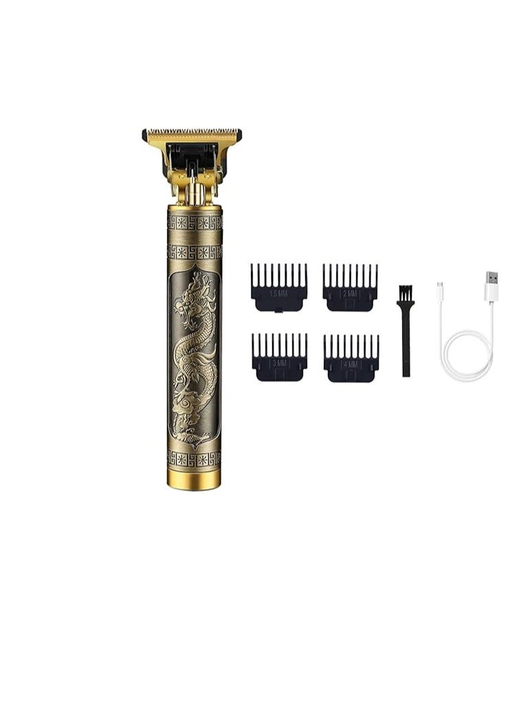ماكينة تشذيب شعر للرجال على طراز بوذا، ماكينة قص شعر احترافية، ماكينة قص شعر بشفرة قابلة للتعديل، ماكينة حلاقة للرجال، ماكينة تشذيب قص الشعر عن قرب برأس زيتي عتيق، بطارية 1200 مللي أمبير/ساعة - Image 1
