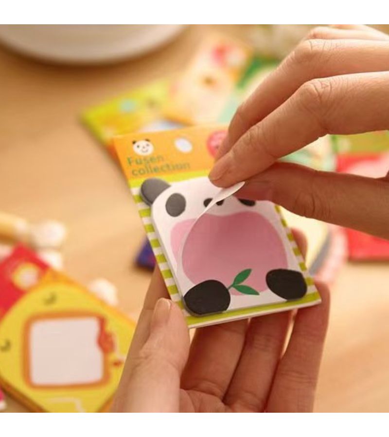 10 Pcs Random Style Cartoon Animal Sticky Note Set Creative Memo Pads Message Reminder Notebooks 200 Sheets Total For School And Office Supplies - Image 2