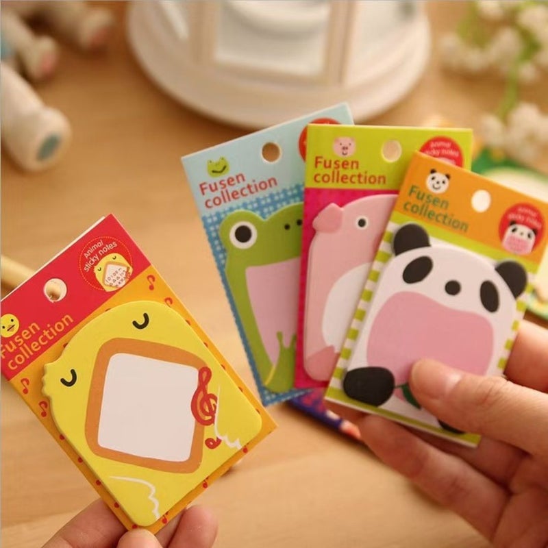 10 Pcs Random Style Cartoon Animal Sticky Note Set Creative Memo Pads Message Reminder Notebooks 200 Sheets Total For School And Office Supplies - Image 5