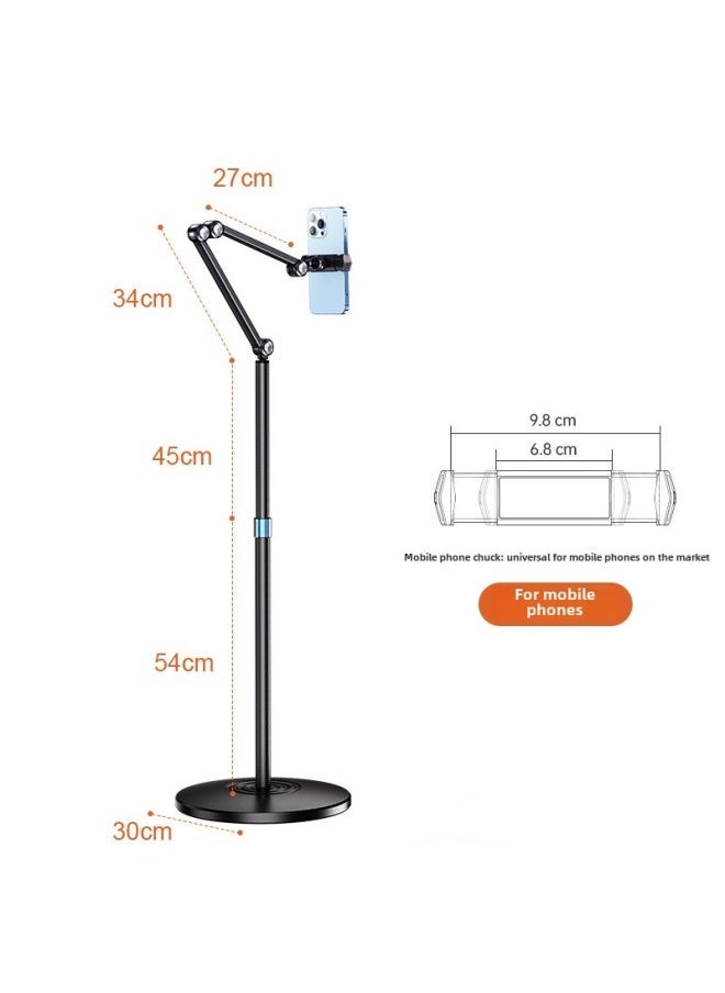 Bo Rui BONERUY 2023 Product Floor Stand Mobile Phone Tablet Foldable Metal Stand Tablet Stand-Color:P76L Floor Mobile Phone Clip - Image 1