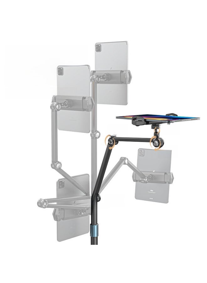 Bo Rui BONERUY 2023 Product Floor Stand Mobile Phone Tablet Foldable Metal Stand Tablet Stand-Color:P76L Floor Mobile Phone Clip - Image 4