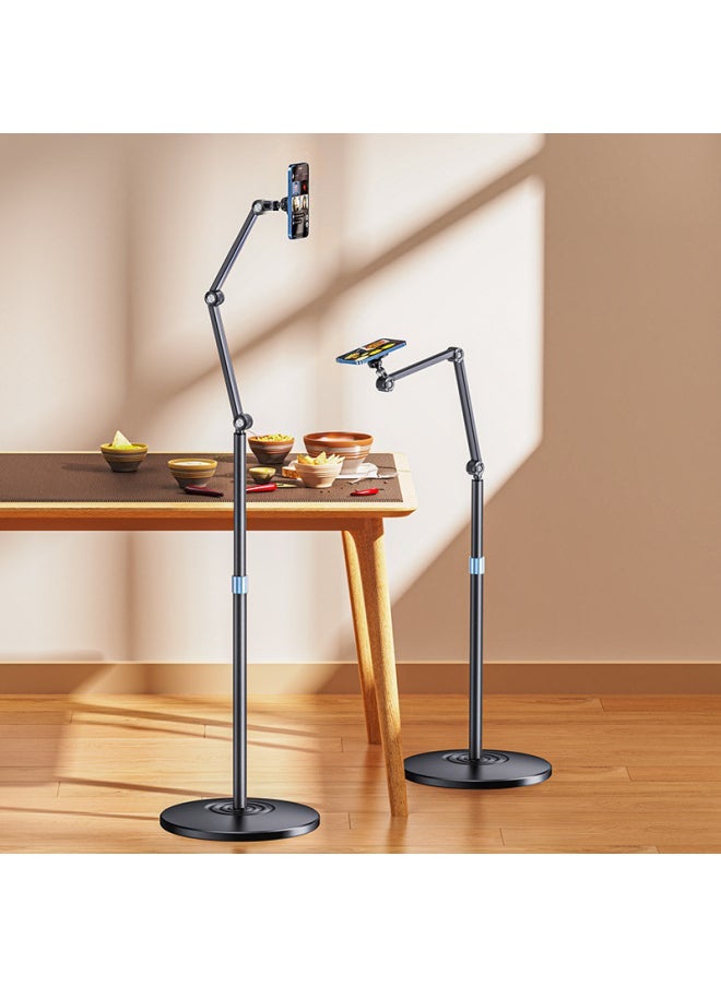 Bo Rui BONERUY 2023 Product Floor Stand Mobile Phone Tablet Foldable Metal Stand Tablet Stand-Color:P76L Floor Mobile Phone Clip - Image 2