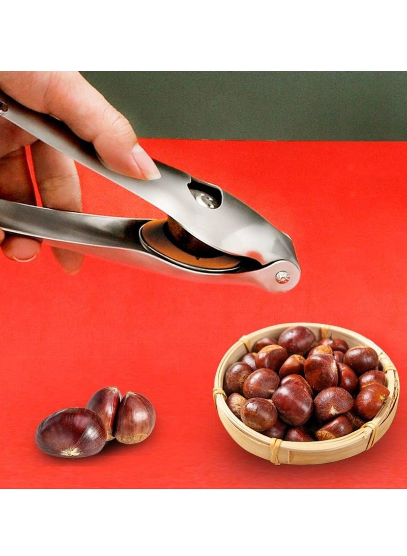 Oasisgalore Stainless Steel Chestnut Cutter Chestnut Peeler，Chestnut Quick Opener Cracker Tool with Bottle Opener - Image 2