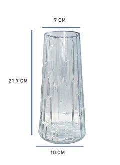 ماركة غير محددة فازة زجاج شفاف فاخرة 21.7سم  - Image 2