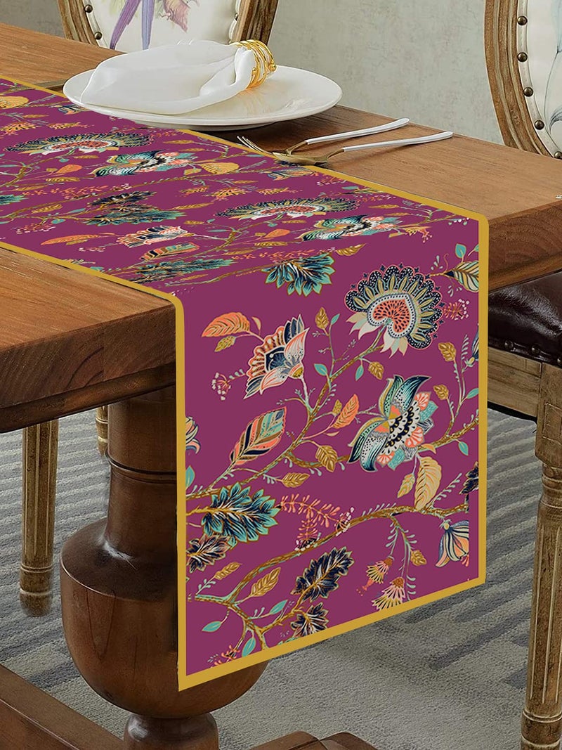 homewards Homewards Creepers Garden Table Runner Oil Water Repellant Size 325x180 cm 