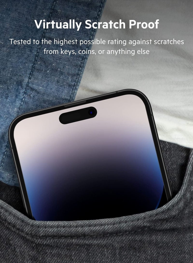 BORTONY Pack of 2 Screen Protector for 14 Pro Max (6.7 inch) Premium HD Clear Tempered Glass Anti-Scratch Anti-Fingerprints Bubble-Free Ultra Resistant Compatible with Apple iPhone 14 Pro Max - Image 2