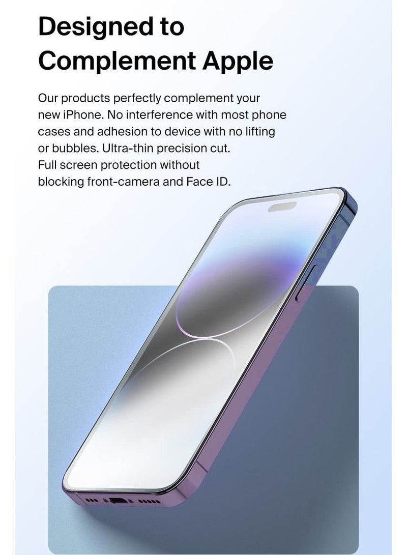 BORTONY Pack of 2 Screen Protector for 14 Pro Max (6.7 inch) Premium HD Clear Tempered Glass Anti-Scratch Anti-Fingerprints Bubble-Free Ultra Resistant Compatible with Apple iPhone 14 Pro Max - Image 5