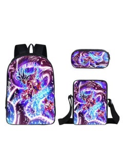 Generic Anime cartoon Dragon Ball backpack for primary and secondary school students, large capacity backpack, shoulder bag, pencil case, 3-piece set for both men and women  - Image 1