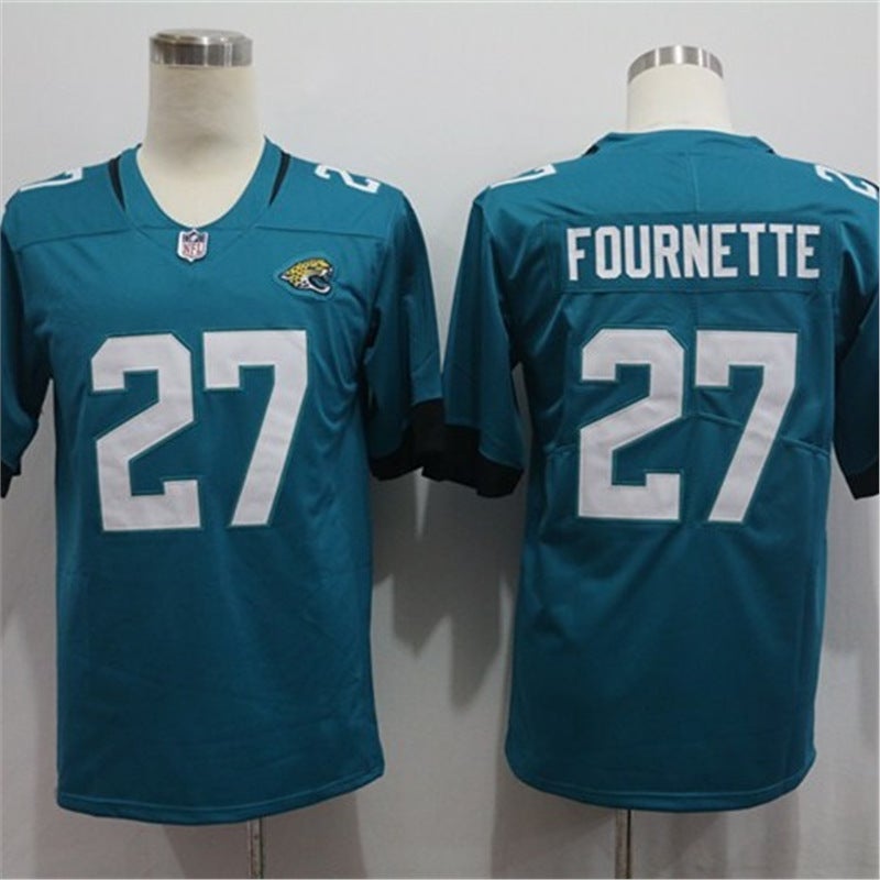 Jaguars Retro Embroidered Rugby Jersey American Jersey Legend Second Generation Short-Sleeved T-Shirt 15 # 21 # 27 - Image 4
